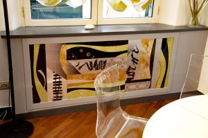 Decorazione a mano in metallo laccato per appartamenti