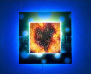 " Origine" Light RGB on plexiglas cm70 x cm70